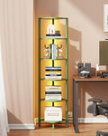 TUTOTAK Corner Shelf with LED Light, 6-Tier Corner Bookshelf by ChoosetutotakFurnitureBuildYourCozyHome
