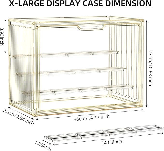 Clear Yellow Acrylic Figure Display Case - Image 6