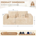 Luxanimarion 80'' Modern Cloud Loveseat Sofa, No Assembly Required Deep Seat - Image 2