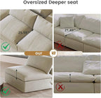 160.6" Cloud Couch Modular Sectional Sofa - Image 5