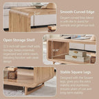 IFGET 48" Modern Coffee Table, 2-Tier Minimalist Center Table - Image 6