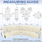 Arfntevss Recliner Sectional Couch Covers 1OO% Waterproof L Shape Sofa Cover - Image 2