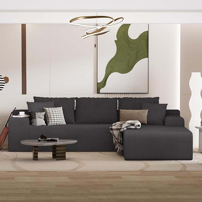 105" Convertible Sectional Couch - Image 7
