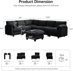 114'' V-Shaped Sectional Cloud Couch - Image 2