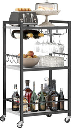 TUTOTAK Bar Cart, Home Bar Serving Cart, Microwave Cart, Drink Cart, Mobile by ChoosetutotakFurnitureBuildYourCozyHome