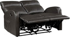 Lexicon Manual Reclining Loveseat, Faux Leather Loveseat Recliner, Wall Hugger - Image 10