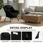 Lazy Chair, Modern Soft Reading Chair Accent Contemporary Sofa Chair - Image 5