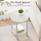 Vagusicc Side Table, Small Round End Table, Circle Table Small Round Coffee - Image 9
