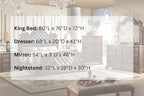 First of a Kind Santa Monica Traditional 4 Piece King Bedroom Set - Image 6