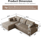 95" Cloud Sectional Couch with L-Shape Chaise, Modular Comfy Sofa Chaise Longue - Image 2