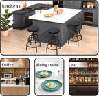 LOKKHAN 4-Pack Industrial Bar Stools, Heavy-Duty Black Metal Frame - Image 6