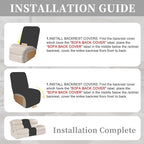 100% Waterproof Sectional Recliner Couch Covers - Image 7
