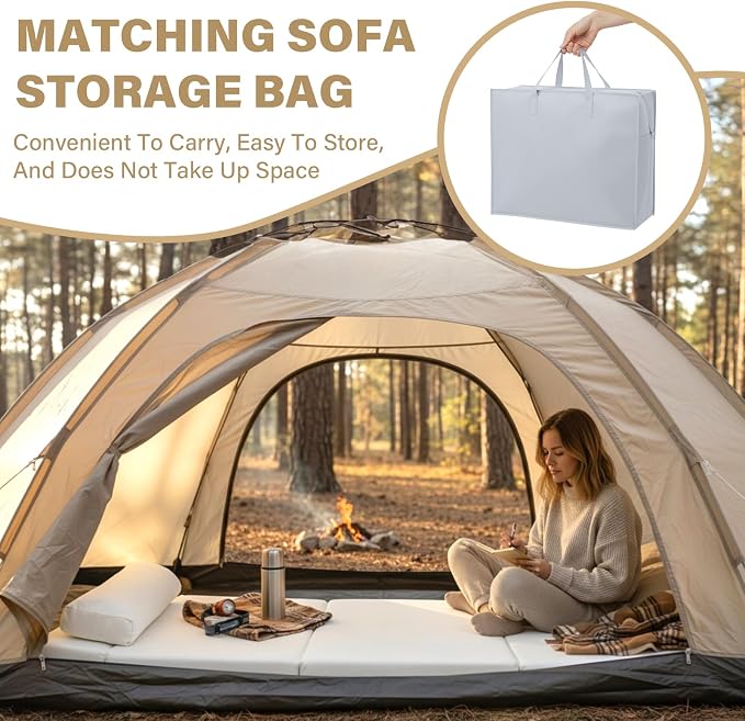 Tiita Folding Sofa Bed Chair, 4-Fold Convertible Sleeper Chair - Image 7