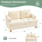YOUDENOVA 2 Piece Set Comfy Sofa Couch, Loveseat Sofa * 2 - Image 2