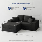 Cloud Modular Sectional Sofa, Comfy Boneless Couch - Image 3