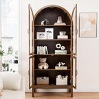 Arched Display Cabinet with Acrylic Glass Doors, 70.9'' Tall Curio Cabinet with - Image 3
