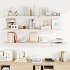 Acovy 55 Inch Floating Shelves, Wooden Shelves - Image 7