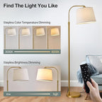Oneach 62" Arc Floor Lamp for Living Rooms, Modern Reading Light for Bedrooms - Image 3