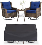 Wumiokio Patio Furniture Sets, 3 Pieces Wicker Outdoor Furniture by Wumiokio
