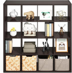 Furinno Simple Cube Storage Organizer, 16-Cube Display Shelf, Open Back - Image 5