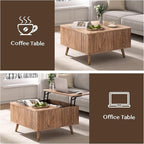 JOINICE Walnut Lift Top Coffee Table - Image 5