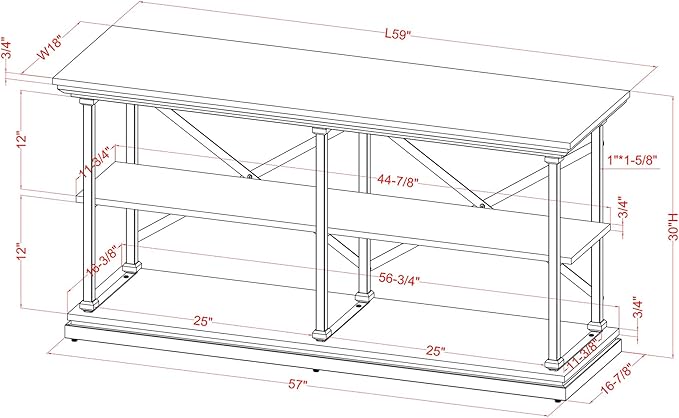 24/7 Shop at Home Ambridge Transitional Multi-Storage Wood 3-Piece Coffee Table - Image 3