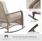 Patio Furniture Set 3 Pieces, Rocking Bistro Set - Image 4