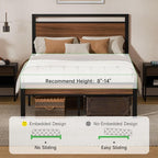 Z-hom Easy Assembly Sturdy Metal Platform Bed, Full Size Bed Frame - Image 4