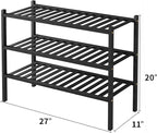 ROMGUAR CRAFT 3 Tier Bamboo Shoe Rack - Image 3