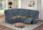 Yolsali Manual Reclining Sectional Sofa Set, 4 Seats Soft Fabric Recliner by SavortheHappyMoments