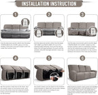 TAOCOCO Recliner Sofa Covers 8-Pieces Stretch Large Couch Covers - Image 6