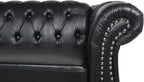 LEVNARY Chesterfield Sofa, Classic Tufted Upholstered Leather Couch, Modern 3 - Image 4