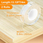 Clear Soft Corner Protectors for Furniture Strip, 0.8 in x 13.12 FT, Sharp Edge - Image 2