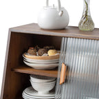 HollyHOME Small Bamboo Kitchen Pantry Sideboard - Image 7