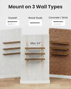 AMADA HOMEFURNISHING 47.2" L Floating Shelves, Wall Shelves Set of 3 - Image 8
