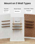 AMADA HOMEFURNISHING 35.4" L Floating Shelves, Wall Shelves Set of 3 - Image 8