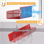DTUQYX Magnetic Spice Rack for Refrigerator, 4 Pack 100% Metal Strong Magnet - Image 4
