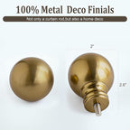 2 Pack Warm Gold Curtain Rods Double - Image 5