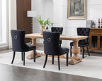 KCC Velvet Dining Chairs Set of 4, Upholstered High-end Tufted Dining Room Chair - Image 9