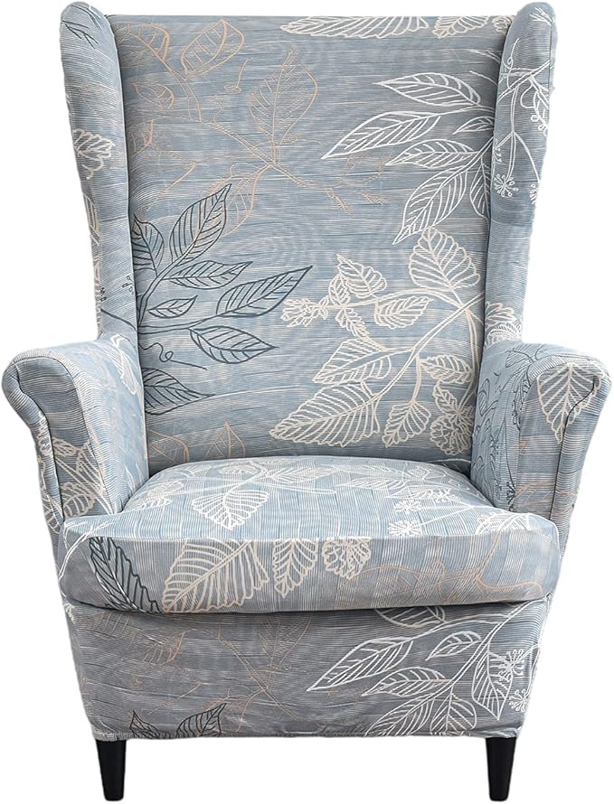 KRFOONN Wingback Chair Cover 2 Piece Stretch Wing Chair Covers Spandex by KRFOONN