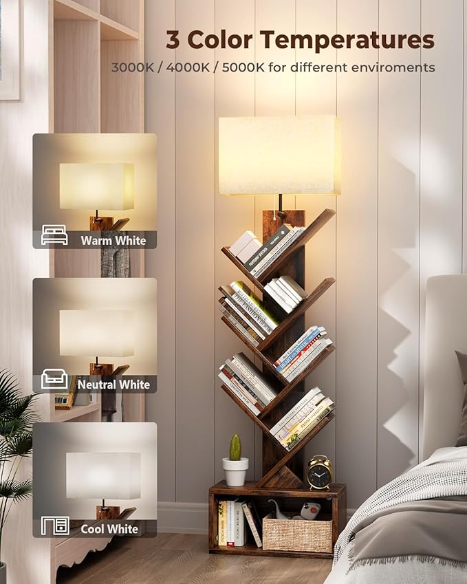 Evermagin 6 Tier Tree Bookshelf - Image 5
