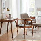 Kennedy Armchair, Mid Century Modern Dining Chair, PU Upholstered Kennedy Chair - Image 5
