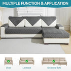Deep Dream Velvet Couch Cover, Sectional Sofa Covers, Anti Slip Couch Covers - Image 4