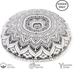 Mandala Floor Pillow Cover Meditation Cushion Seating Throw Hippie Round - Image 2