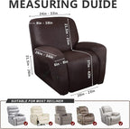 ANARACHON Recliner Chair Covers Leather Like, 4 Pieces Recliner Cover - Image 3
