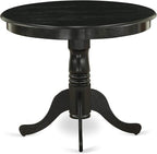 East West Furniture ANVA5-BLK-C 5 Piece Dining Room Furniture Set Includes a - Image 3