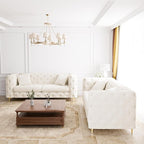 DAMAIFROM 75" Sofa Couch Mid Century Modern Velvet Couch Tufted Button Sofa - Image 4