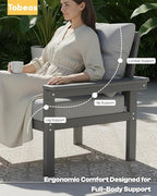 HDPE 10 Piece Outdoor Patio Furniture Set, All-Weather Outdoor Couch Set - Image 4