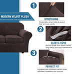 H.VERSAILTEX Rich Velvet Stretch 2 Piece Cover Chair Slipcover Sofa Cover - Image 3