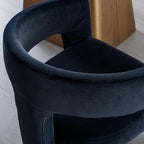 BESTANO Set of 4 Modern Velvet Fabric Upholstered Dining Chairs - Image 4